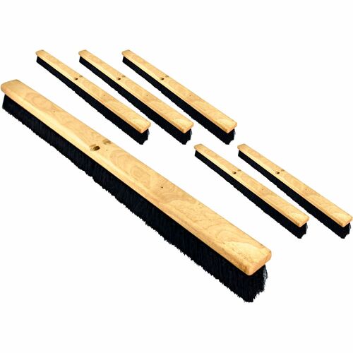 Push Broom, Tampico/Hardwood, 36", Black/Brown 6/CT