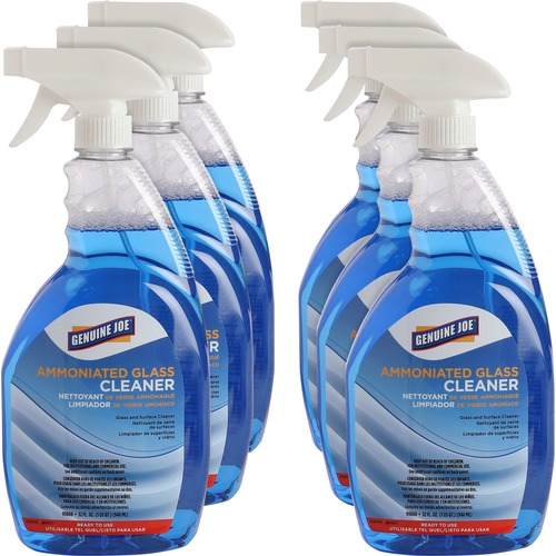 Cleaner, Glass, Ammoniated 6/CT