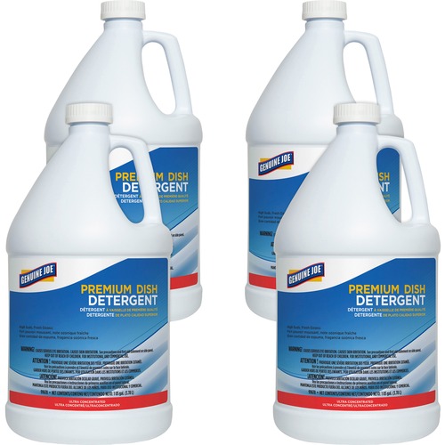 Dish Detergent, Concentrated, 1 Gallon, Blue 4/CT
