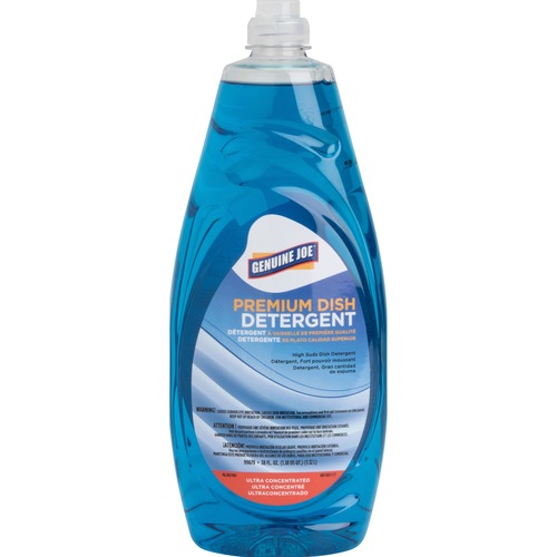 Dish Detergent, Concentrated, Squeeze Bottle, 38 oz, Blue