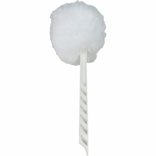 Toilet Bowl Mop, 4-1/2" Long Handle, White 25/CT