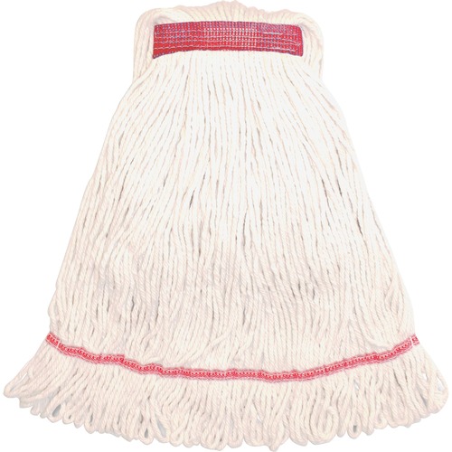 Wet Mop, Narrow Band, Blend, Looped, 12oz, Large, White