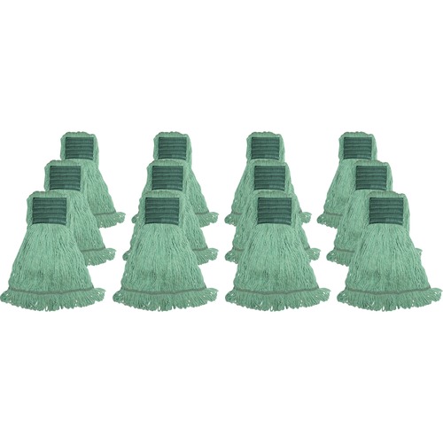 Mopheads, Synth Blend, Wide Band, Medium, 16 oz, Green 12/CT