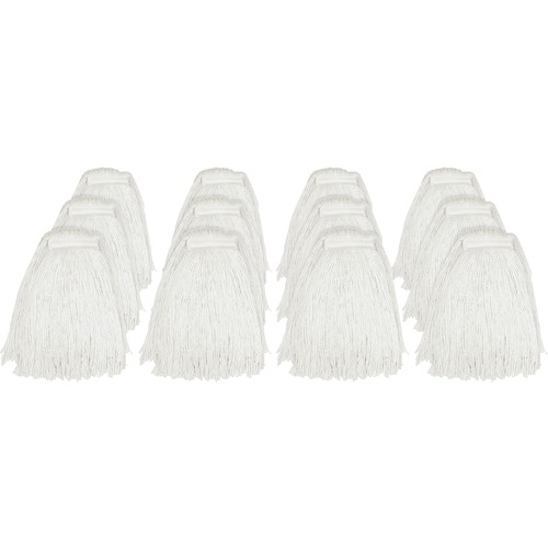 Rayon Cut End Narrow Band Mop, 20oz., Natural 12/CT