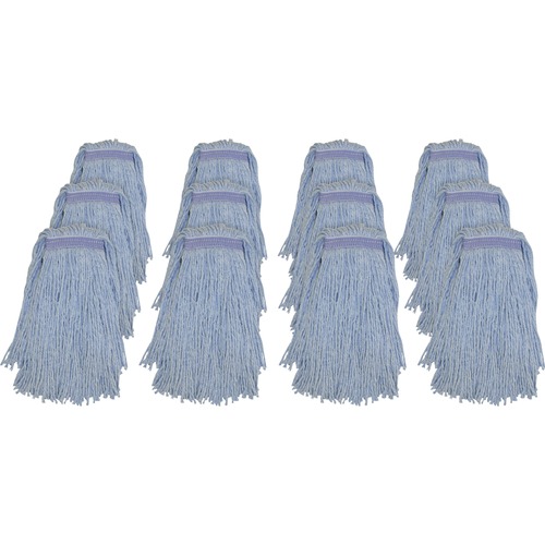 Blended Colored Yarn Mop, No.24, Blue 12/CT