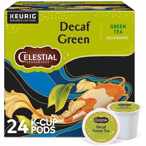 Tea, Decaf Green, With White Tea, K-Cup, Beige/Green 24/BX