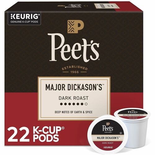 Coffee, K Cup, Peet, Medium 22/BX