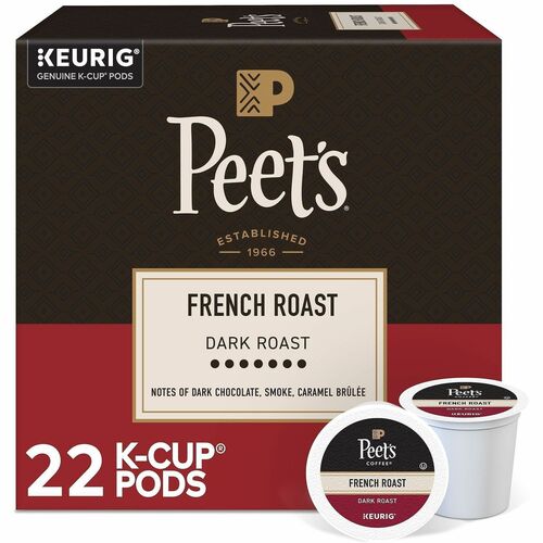 Coffee, K-Cup, Peet's, French Roast 22/BX