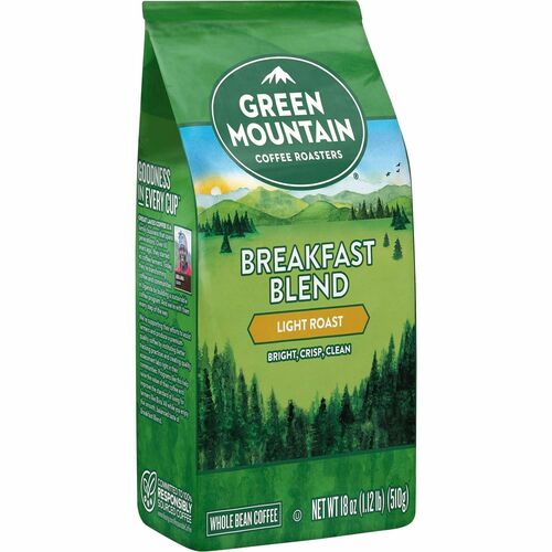Coffee, Whole Bean, Breakfast Blend, 18oz 6/CT