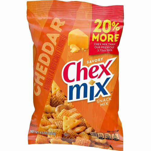 Snacks, Chex Mix, Cheddar, 4.5 Oz 8/CT
