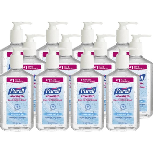 Sanitizer, Bottle, Pump, 12 Oz 12/CT