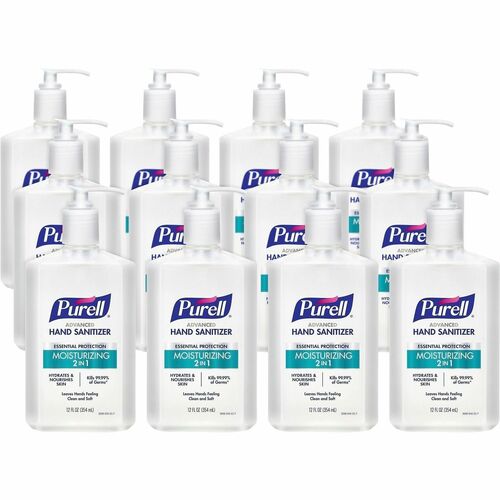 Bottle, Pump, Sanitizer, 12oz 12/CT