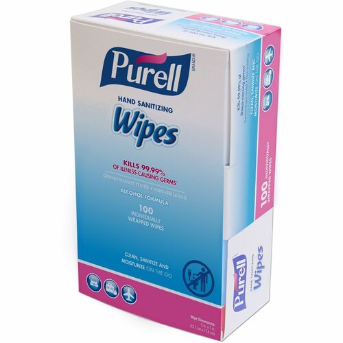 Wipes, Sanitizing, Hand, Purell 100/BX
