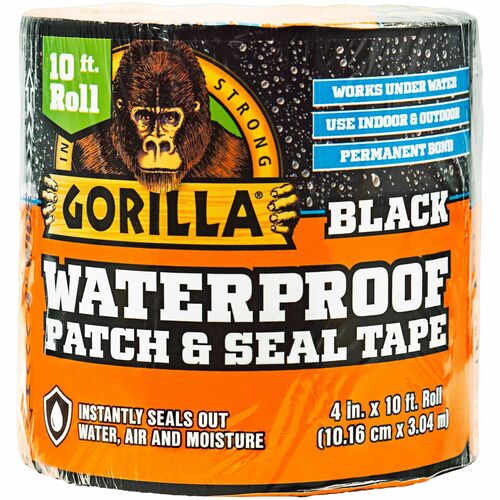 Patch and Seal Tape, 4-1/4"Wx4-1/4"Lx4"H, Black