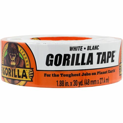 Duct Tape, Double-Thick, 6-1/10" W x 6-1/10" L x 1-7/10" H, White
