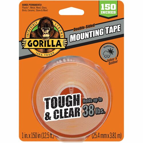 Tape, Mount, 1" x 150", 38 Pound, Clear