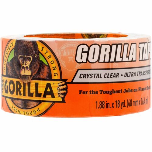 Duct Tape, Crystal-Clear, 1-9/10" Width x 54 Foot Length, Clear