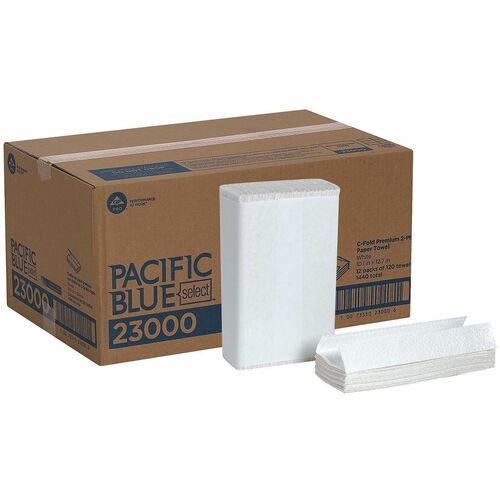 Towels, C-Fold, 2-Ply, Premium 12/CT