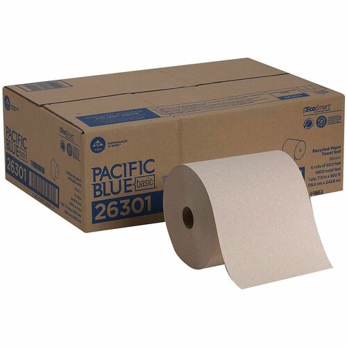 Towels, Brown Roll, 800' 6/CT