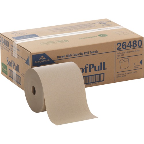 Towel, Roll, Hardwound, Brown 6/CT