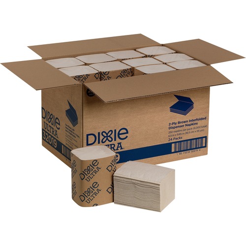 Napkin, 2-Ply, Brown, 6.5x9.85 24/CT