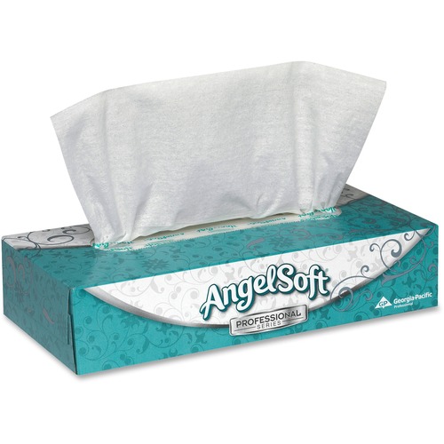 Tissue, Angel Soft, Flat Box, White