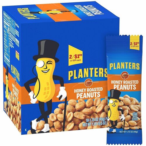 Planters Honey Peanuts 18/CT