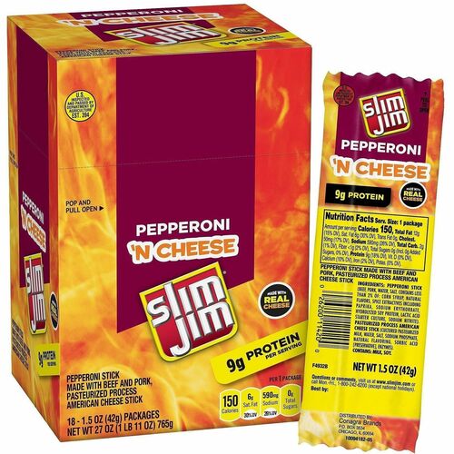 Food, Slim Jim Roni 18/CT