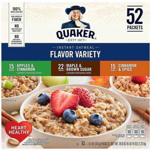 Food, Quaker Oatmeal Very, 52 Ct 52/CT