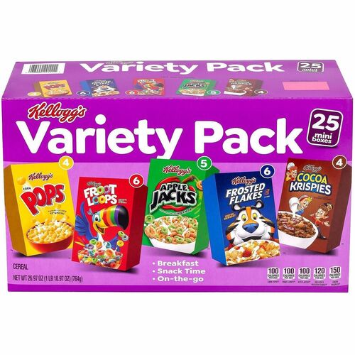 Food, Kelloggs Cereal Pack 25/CT