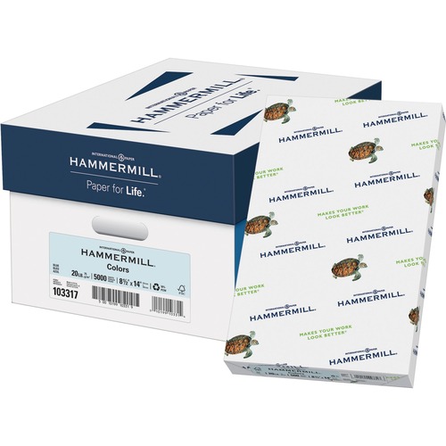 Paper, Copy, 20#, 8.5x14, Blue, 500 Reams 10/CT
