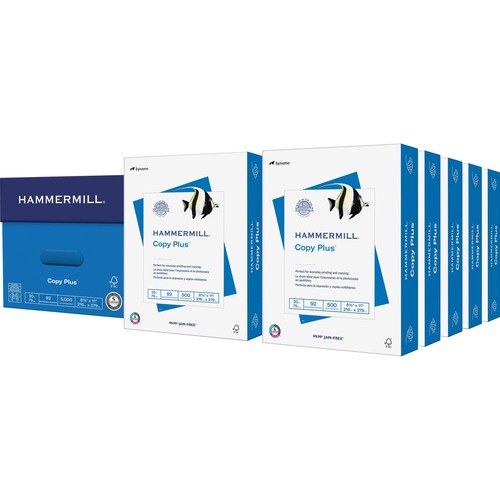 Paper, Copy Plus, 8.5 x 11, White, 92 Bright, 500 Reams 10/CT