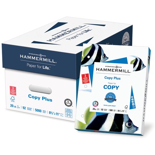 Paper, Copy Plus, 3 Horsepower, 92 Bright, 8.5 x 11, 500 Reams 10/CT