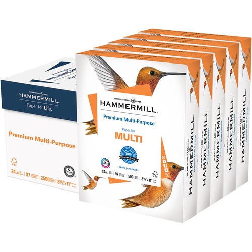 Paper, Multipurpose, 24#, 8.5x11, 500 Reams 5/CT