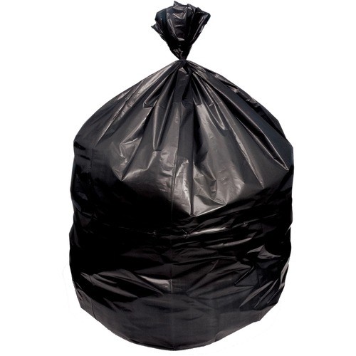 Can Liners, 0.9 Mil Gauge, 60 Gallon, 38" x 58", Black 100/CT