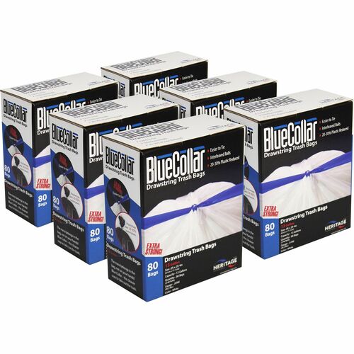 Liner, Can, 13 Gallon, White, 45 lb, 80 /BX 6/CT