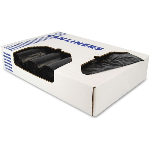 Repro Can Liners, 1.2 Mil, 60 Gallon, 38" x 58", Black 100/CT