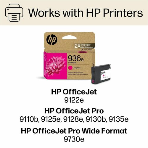Cartridge, Ink, Evom, HP 936E, MA