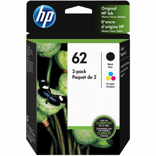 Cartridge, Inkjet, Tricolor, Original HP62