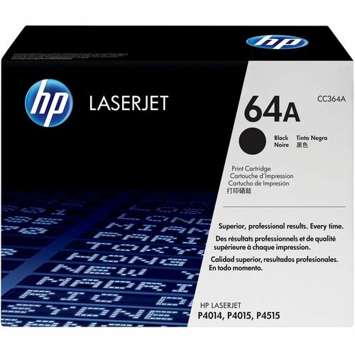 Cartridge, Print, Black, LaserJet, CC364A