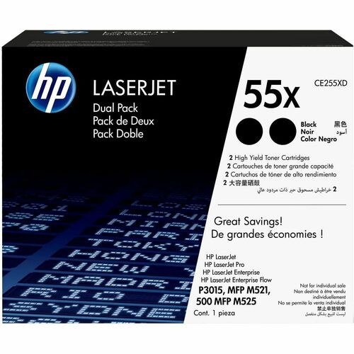 Cartridge, CE255X, LJ, Dual Pk 2/CT
