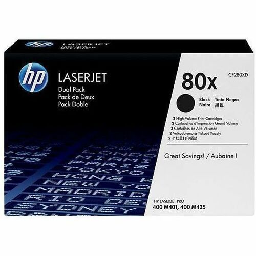 Cartridge, LJ 80X, Black, Dual 2/CT