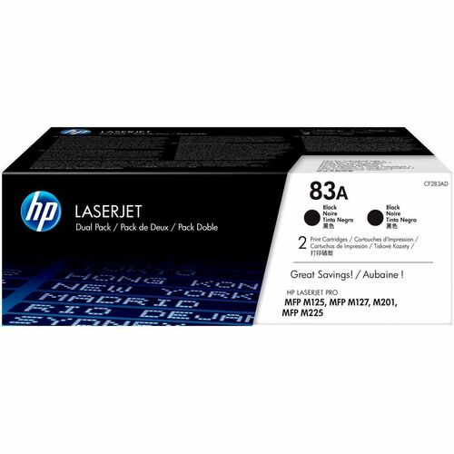 Cartidge, Toner, Black, HP 83A 2/CT