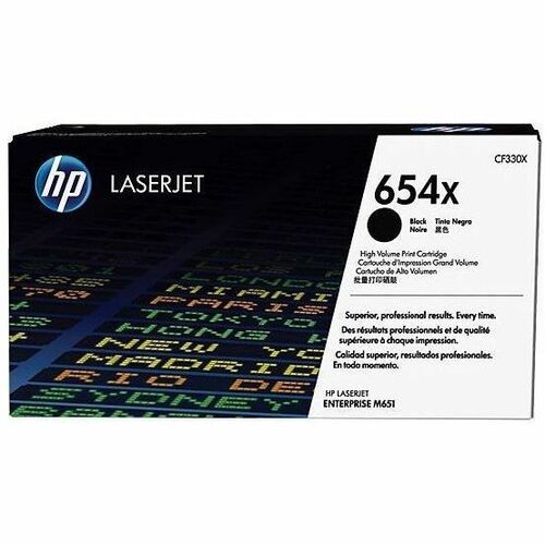 Cartridge, LaserJet, Black, Original HP 654X