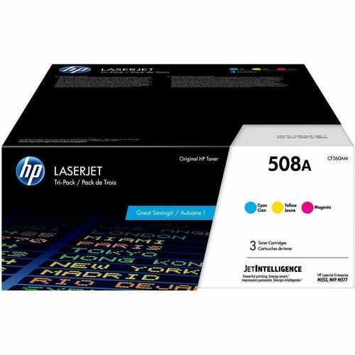 Cartridge, Toner, HP 508A, Cyan, Magenta & Yellow 3/CT