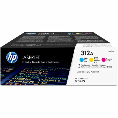 Cartridge, Laser HP312A, Cyan, Magenta & Yellow 3/CT