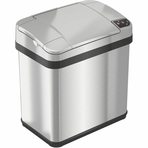 Trash Can, 2.5 Gallon, 10-3/10" W x 6-9/10" L x 11-7/10" H, Multi