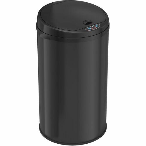 Trash Can, 8 Gallon, 11-3/5"Wx12-3/5"Lx20-1/5"H, Black