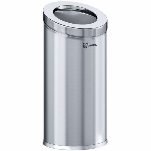 Trash Can, 15 Gallon, 14-9/10"Wx14-9/10"Lx31-1/2"H, Silver