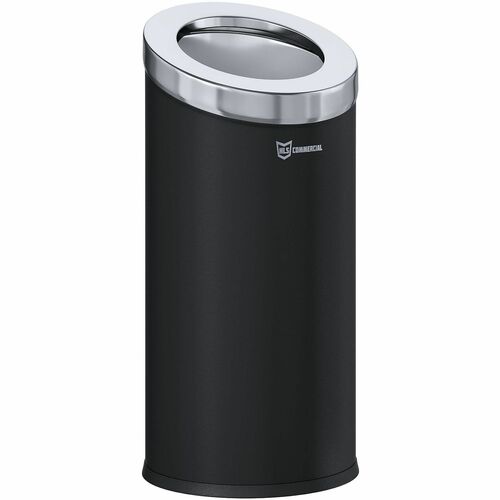 Trash Can, 15 Gallon, 14-9/10"Wx14-9/10"Lx31-1/2"H, Black